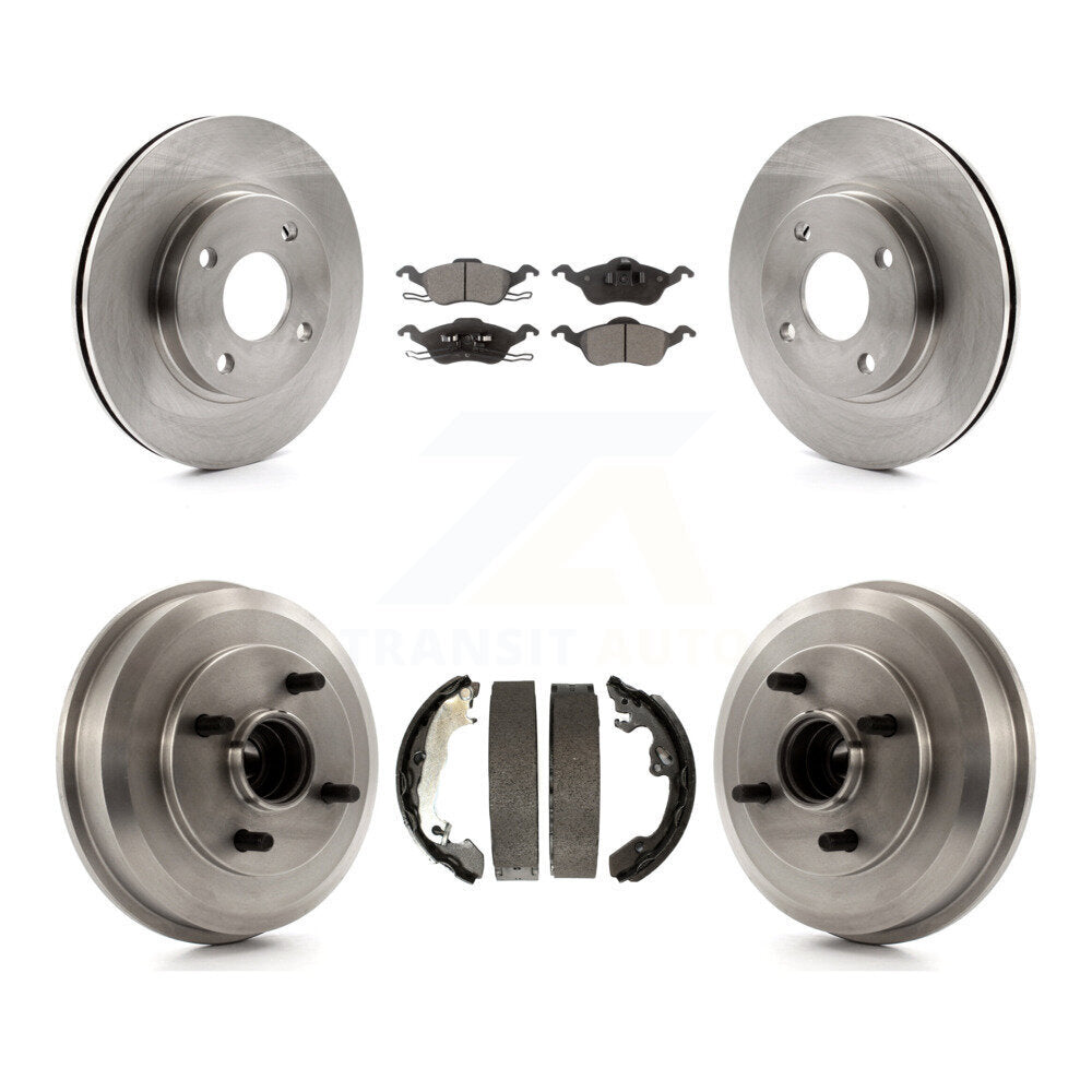 [Avant + Arrière] Kit de Disque et plaquette (céramique) de frein pour Ford Focus Wheel Bearing Includes K8T-103535