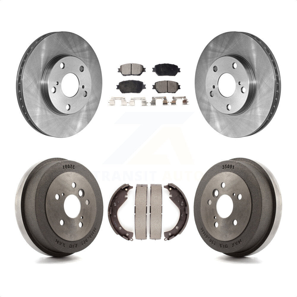 [Avant + Arrière] Kit de Disque et plaquette (céramique) de frein pour 2005 Toyota Camry Base LE Vehicles Manufactured In USA K8T-103569 par Transit Auto