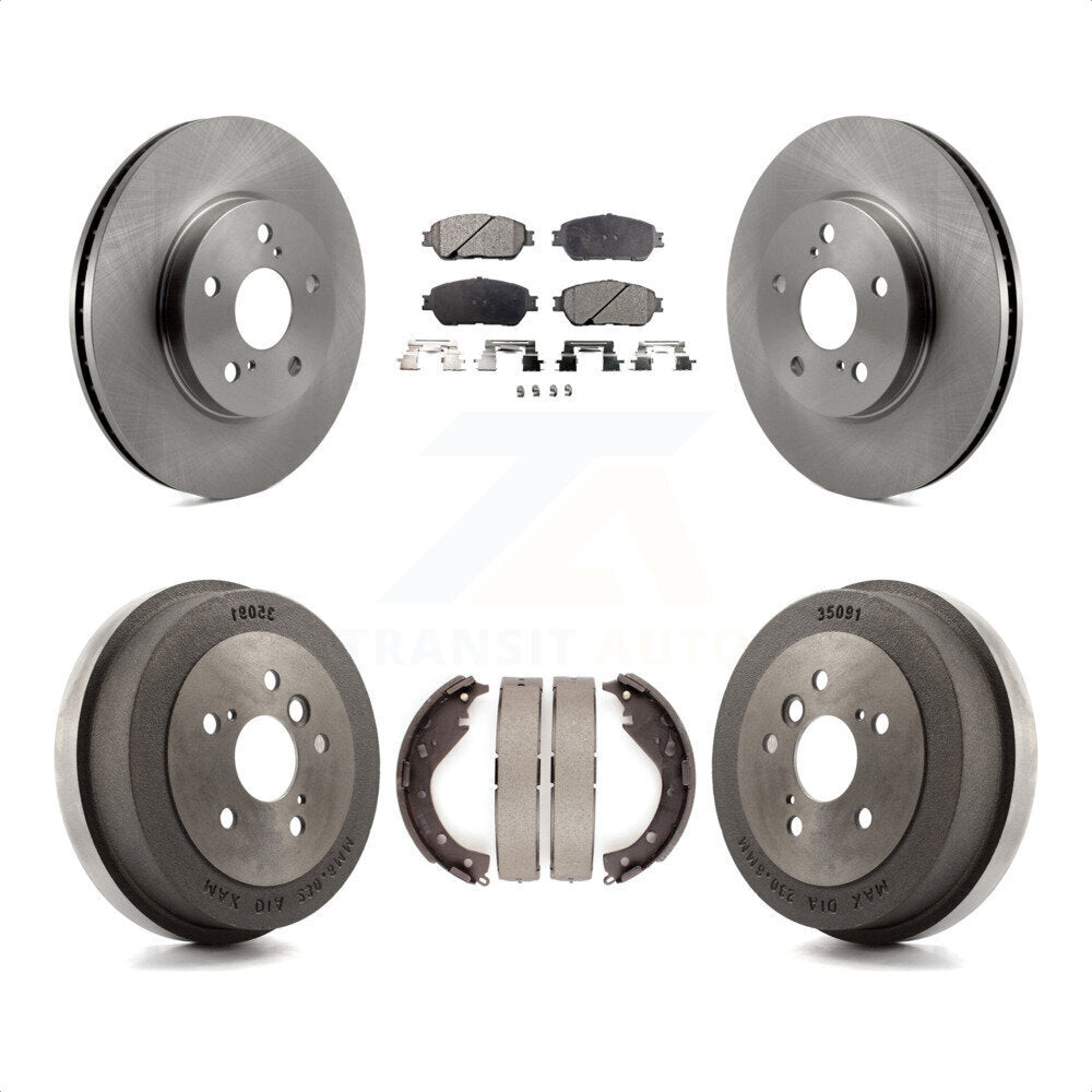 [Avant + Arrière] Kit de Disque et plaquette (céramique) de frein pour 2005 Toyota Camry SE XLE Vehicles Manufactured In USA K8T-103570 par Transit Auto