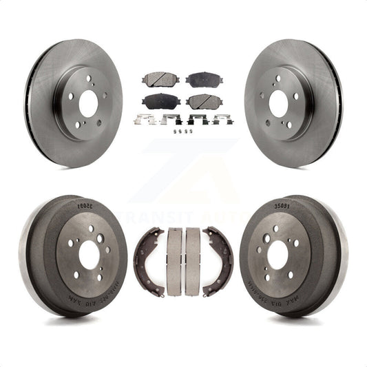 [Avant + Arrière] Kit de Disque et plaquette (céramique) de frein pour 2005 Toyota Camry SE XLE Vehicles Manufactured In USA K8T-103570 par Transit Auto
