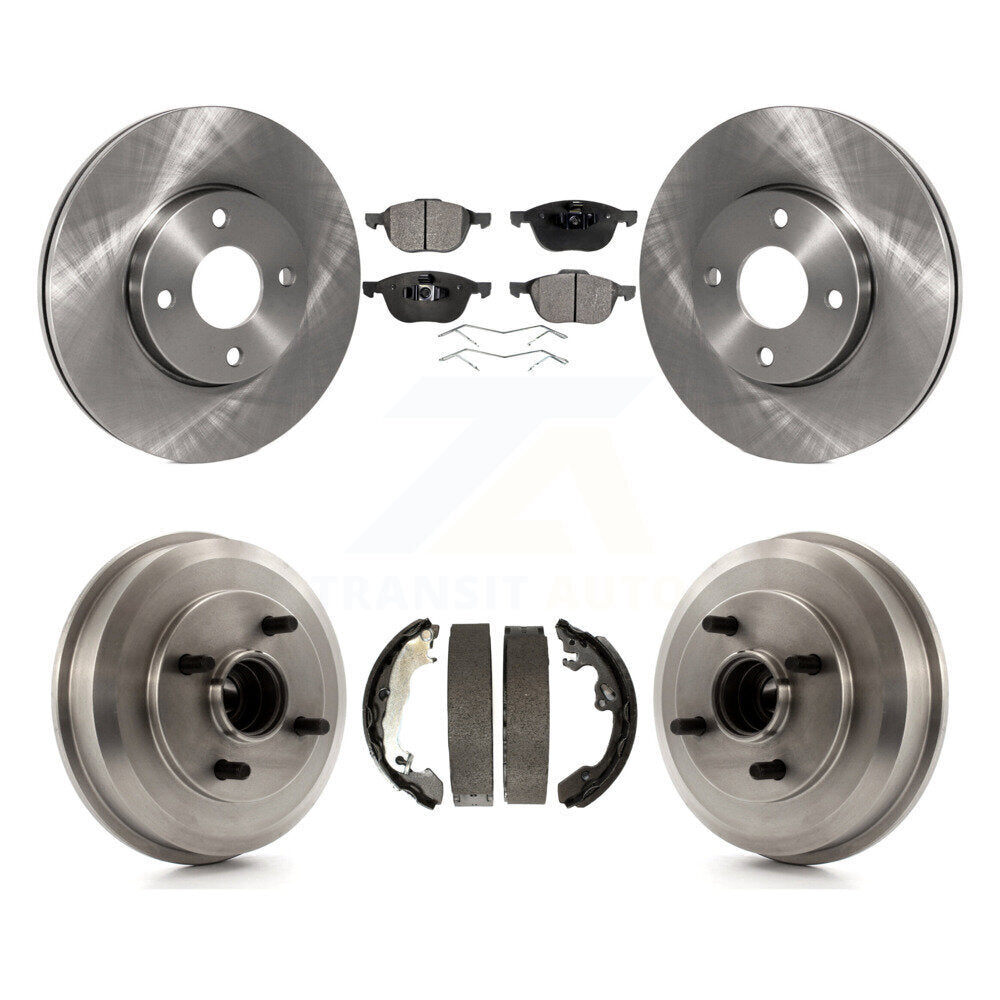[Avant + Arrière] Kit de Disque et plaquette (céramique) de frein pour 2005-2007 Ford Focus Wheel Bearing Includes K8T-103626