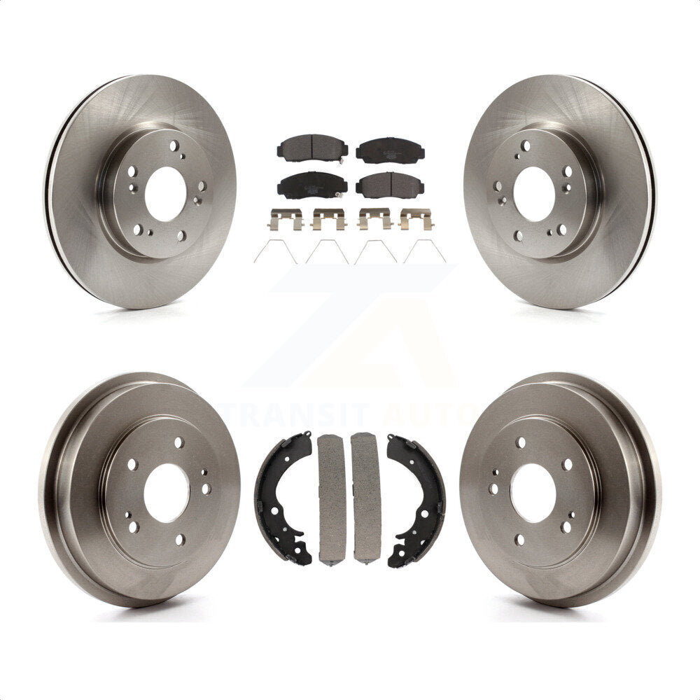 [Avant + Arrière] Kit de Disque et plaquette (céramique) de frein pour Honda Civic K8T-103640 par Transit Auto