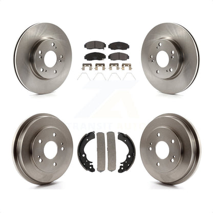 [Avant + Arrière] Kit de Disque et plaquette (céramique) de frein pour Honda Civic K8T-103640 par Transit Auto
