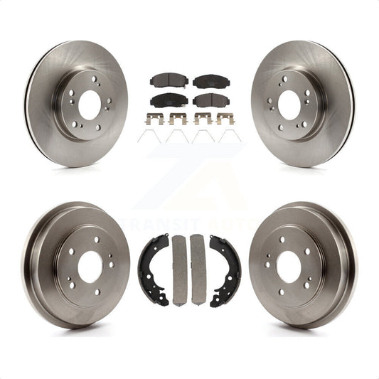 [Avant + Arrière] Kit de Disque et plaquette (céramique) de frein pour Honda Civic K8T-103640 par Transit Auto