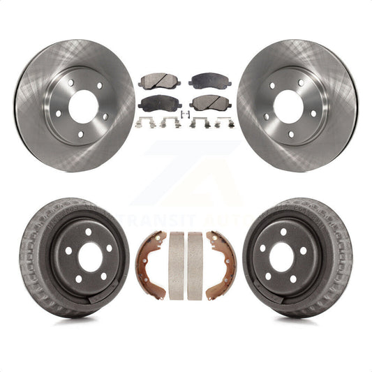 [Avant + Arrière] Kit de Disque et plaquette (céramique) de frein pour 2001 Dodge Stratus Coupe avec rear brakes K8T-103655 par Transit Auto