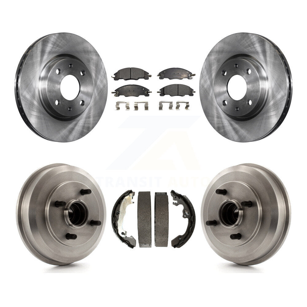 [Avant + Arrière] Kit de Disque et plaquette (céramique) de frein pour 2008 Ford Focus Wheel Bearing Includes K8T-103660