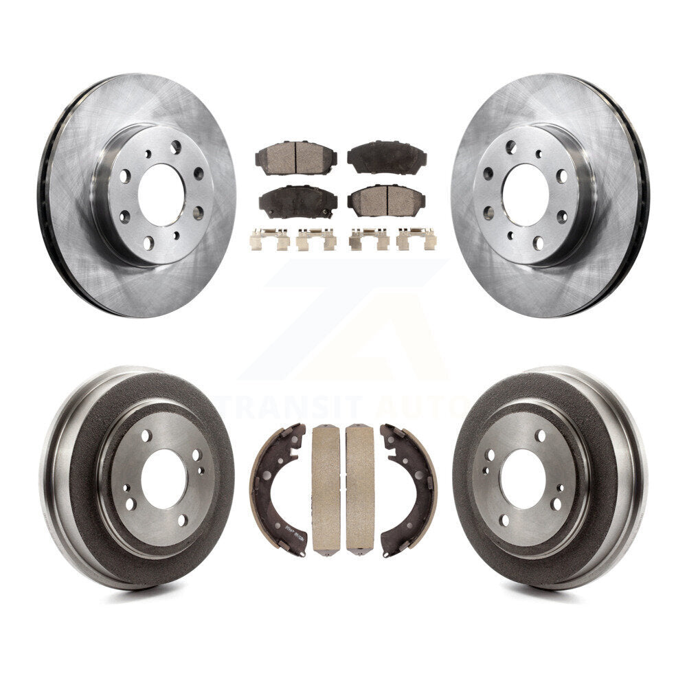 [Avant + Arrière] Kit de Disque et plaquette (céramique) de frein pour 1994-1995 Honda Civic EX avec Sedan Automatic transmission Non-ABS K8T-103672