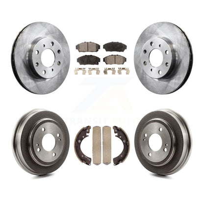 [Avant + Arrière] Kit de Disque et plaquette (céramique) de frein pour 1994-1995 Honda Civic EX avec Sedan Automatic transmission Non-ABS K8T-103672