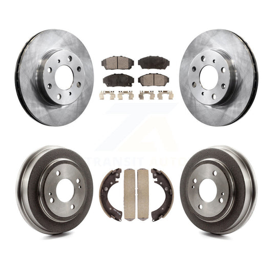 [Avant + Arrière] Kit de Disque et plaquette (céramique) de frein pour 1994-1995 Honda Civic EX avec Sedan Automatic transmission Non-ABS K8T-103672