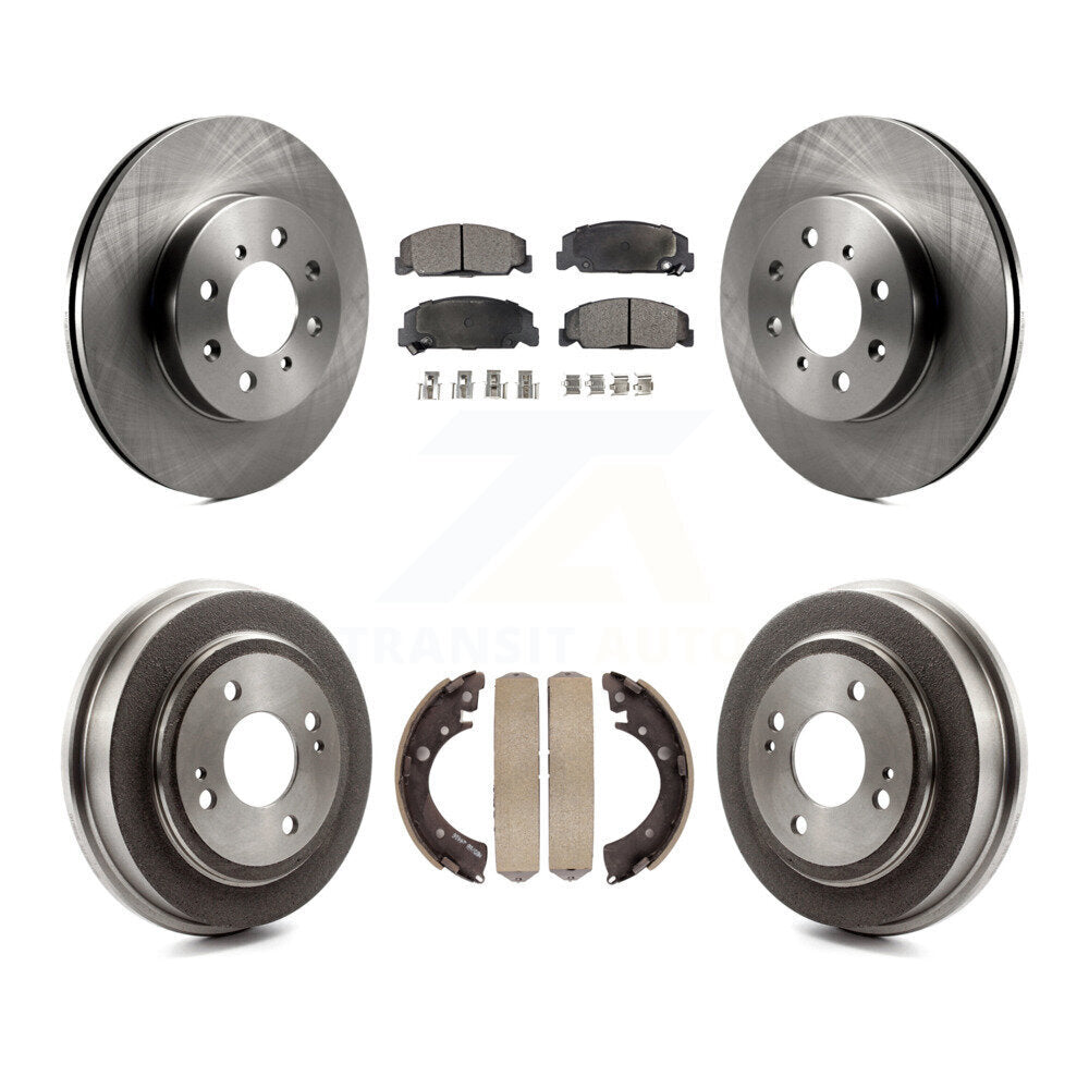 [Avant + Arrière] Kit de Disque et plaquette (céramique) de frein pour 1997 Honda Civic LX avec 4-Wheel ABS K8T-103739
