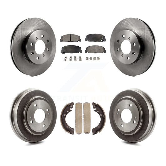 [Avant + Arrière] Kit de Disque et plaquette (céramique) de frein pour 1997 Honda Civic LX avec 4-Wheel ABS K8T-103739