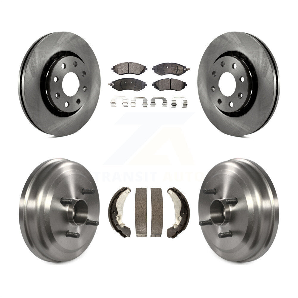 [Avant + Arrière] Kit de Disque et plaquette (céramique) de frein pour Chevrolet Aveo Aveo5 Pontiac G3 Wave Wave5 avec Hub Assembly K8T-103744 par Transit Auto