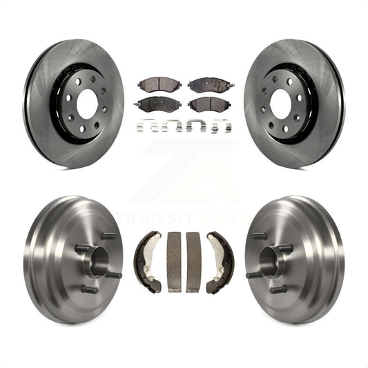 [Avant + Arrière] Kit de Disque et plaquette (céramique) de frein pour Chevrolet Aveo Aveo5 Pontiac G3 Wave Wave5 avec Hub Assembly K8T-103744 par Transit Auto