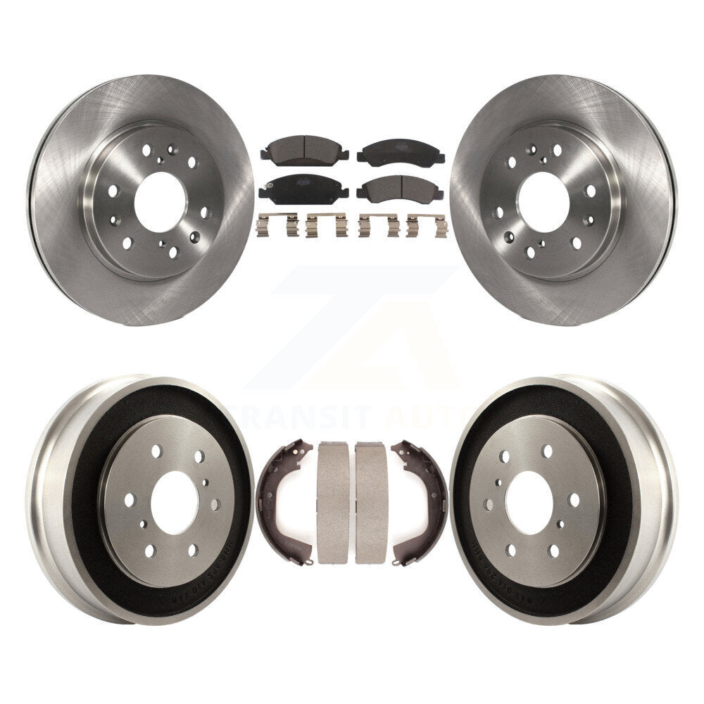 [Avant + Arrière] Kit de Disque et plaquette (céramique) de frein pour 2008 Chevrolet Silverado 1500 GMC Sierra avec Vehicles Using Hold Down Pins K8T-103757
