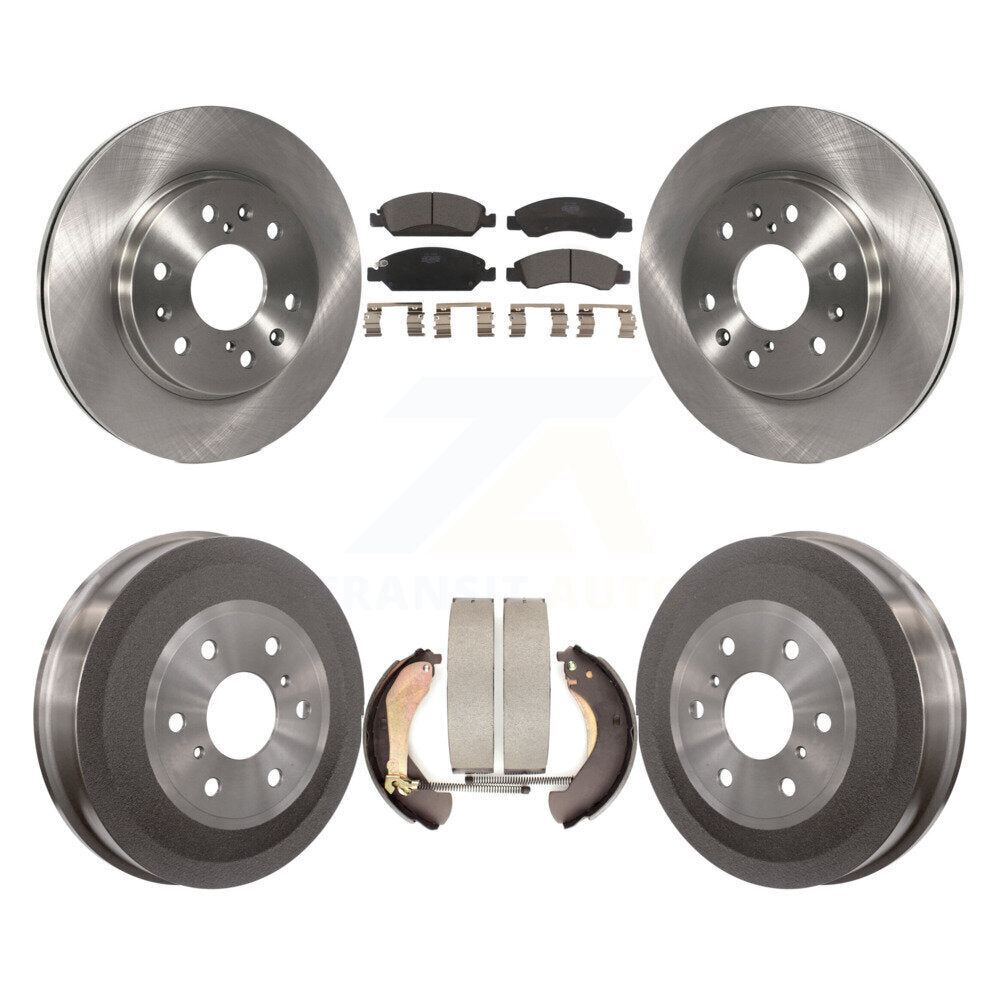 [Avant + Arrière] Kit de Disque et plaquette (céramique) de frein pour 2009 Chevrolet Silverado 1500 GMC Sierra Except Vehicles Using Hold Down Pins K8T-103759