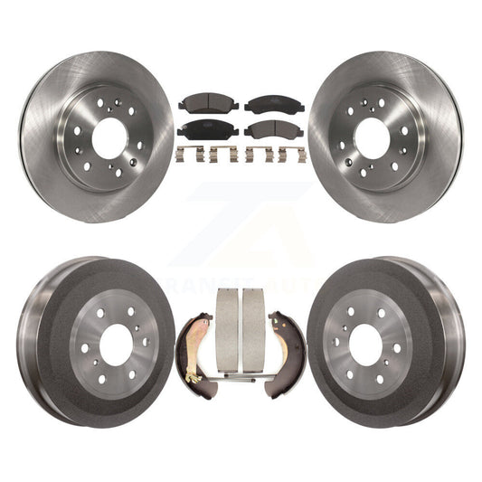 [Avant + Arrière] Kit de Disque et plaquette (céramique) de frein pour 2009 Chevrolet Silverado 1500 GMC Sierra Except Vehicles Using Hold Down Pins K8T-103759