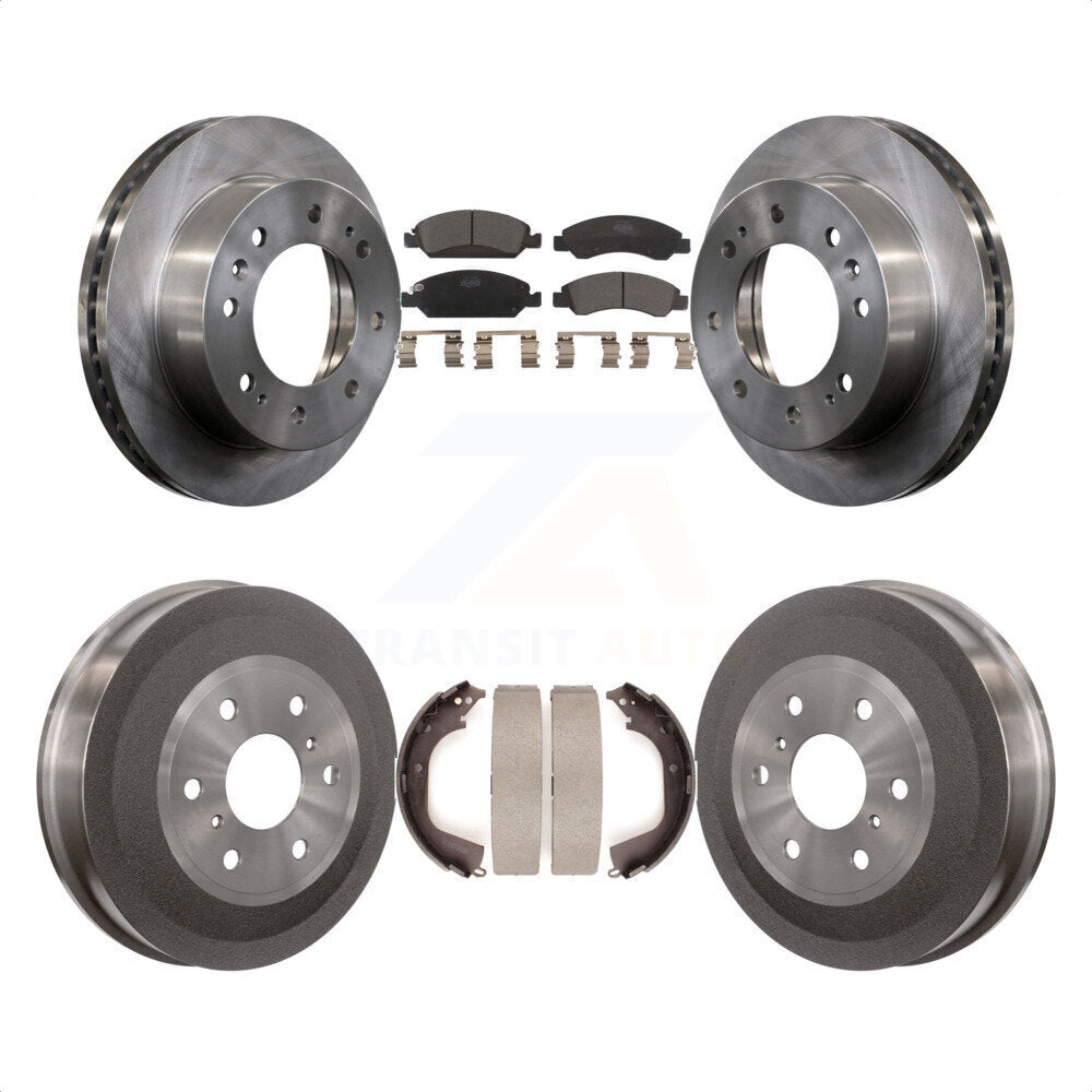 [Avant + Arrière] Kit de Disque et plaquette (céramique) de frein pour 2011 Chevrolet Silverado 1500 Hybrid K8T-103760 par Transit Auto