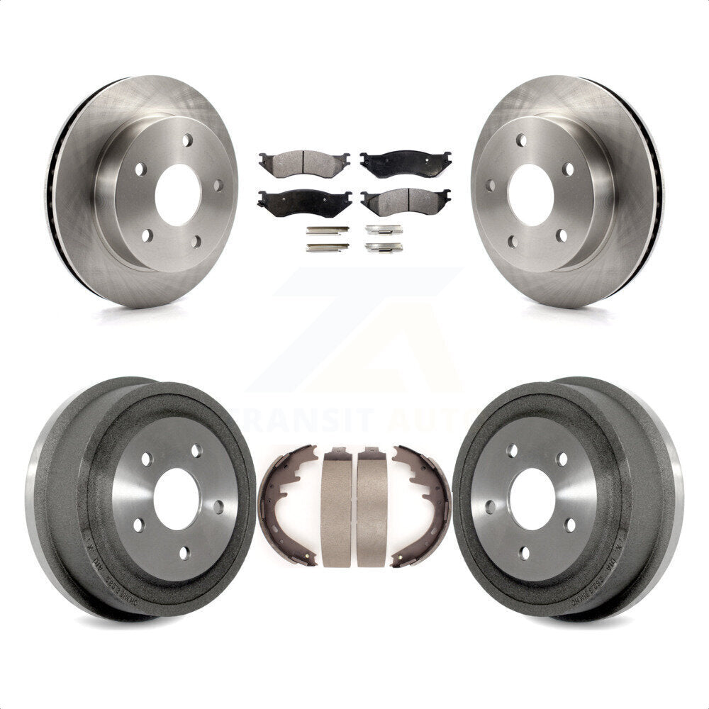 [Avant + Arrière] Kit de Disque et plaquette (céramique) de frein pour 2000-2001 Dodge Ram 1500 4WD K8T-103761 par Transit Auto