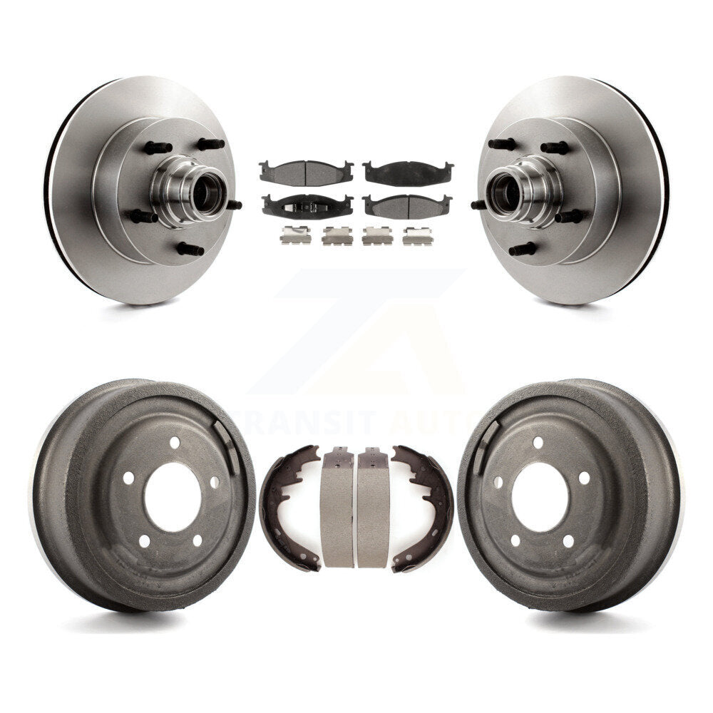 [Avant + Arrière] Kit de Disque et plaquette (céramique) de frein pour Ford E-150 Econoline Club Wagon K8T-103773