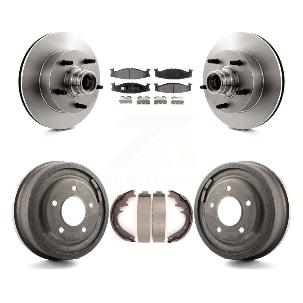 [Avant + Arrière] Kit de Disque et plaquette (céramique) de frein pour 1997-1999 Ford E-150 Econoline Club Wagon K8T-103774