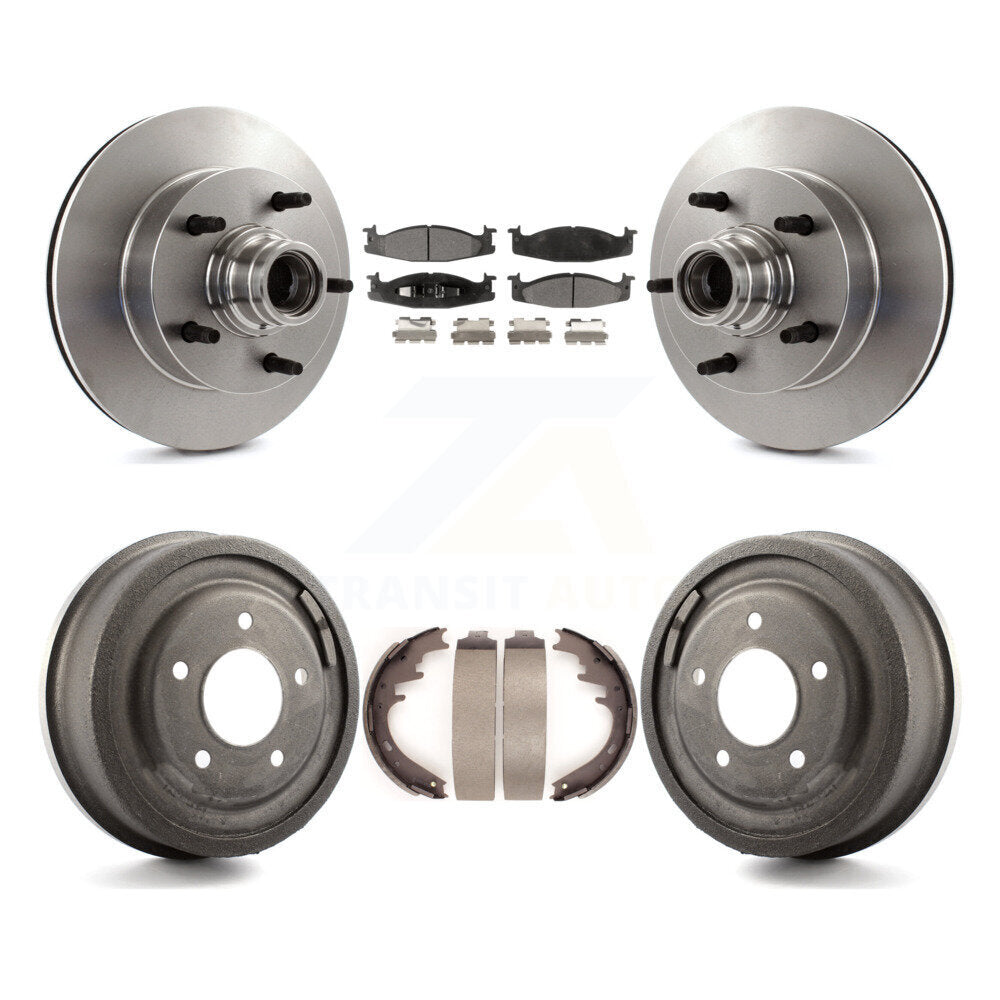 [Avant + Arrière] Kit de Disque et plaquette (céramique) de frein pour 1997-1999 Ford E-150 Econoline 2-Wheel ABS K8T-103775