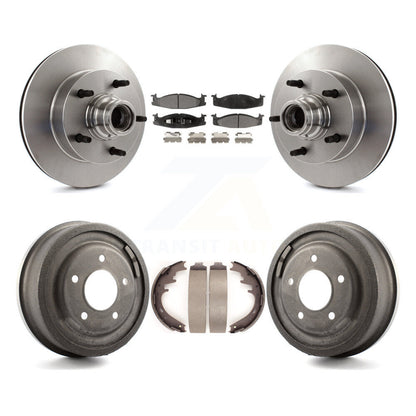 [Avant + Arrière] Kit de Disque et plaquette (céramique) de frein pour 1997-1999 Ford E-150 Econoline 2-Wheel ABS K8T-103775