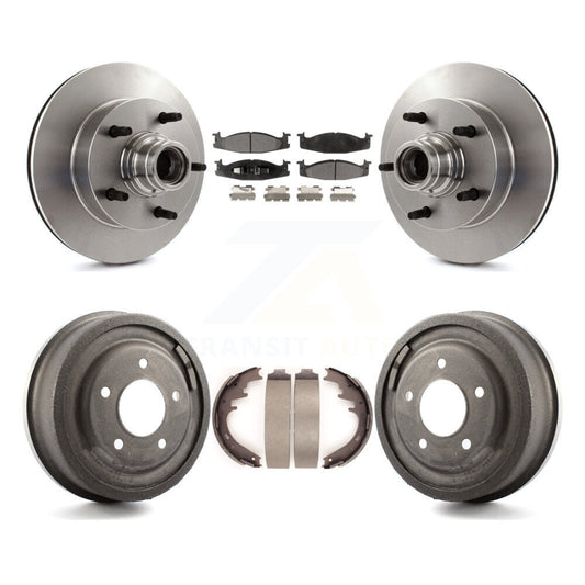 [Avant + Arrière] Kit de Disque et plaquette (céramique) de frein pour 1997-1999 Ford E-150 Econoline 2-Wheel ABS K8T-103775