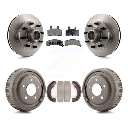 [Avant + Arrière] Kit de Disque et plaquette (céramique) de frein pour 1995-1997 GMC Yukon RWD avec DIESEL engine avec 10" Diameter K8T-103780