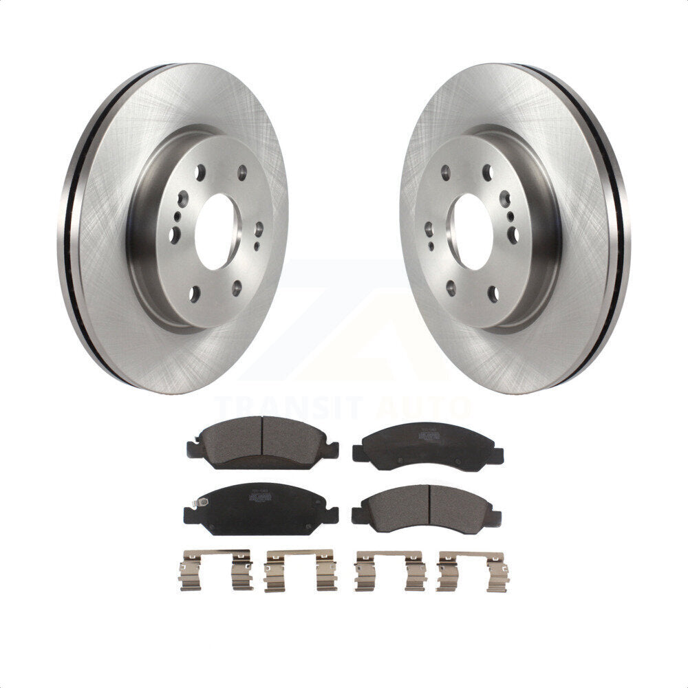 [Avant] Kit de Disque et plaquette (céramique) de frein pour 2019 Chevrolet Silverado 1500 LD avec 4 Piston Caliper K8T-103821 par Transit Auto