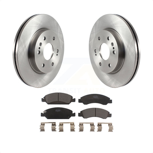 [Avant] Kit de Disque et plaquette (céramique) de frein pour 2019 Chevrolet Silverado 1500 LD avec 4 Piston Caliper K8T-103821 par Transit Auto