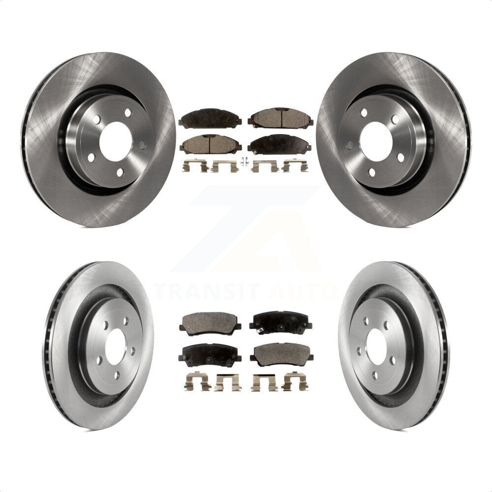 [Avant + Arrière] Kit de Disque et plaquette (céramique) de frein pour 2015 Ford Mustang EcoBoost Premium sans Performance Package K8T-103857 par Transit Auto