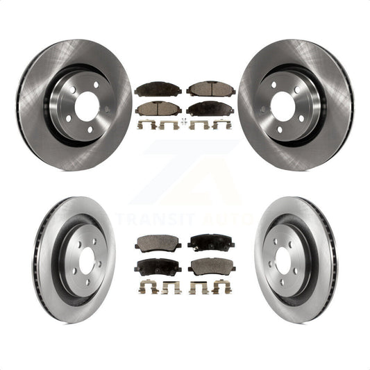 [Avant + Arrière] Kit de Disque et plaquette (céramique) de frein pour 2015 Ford Mustang EcoBoost Premium sans Performance Package K8T-103857 par Transit Auto