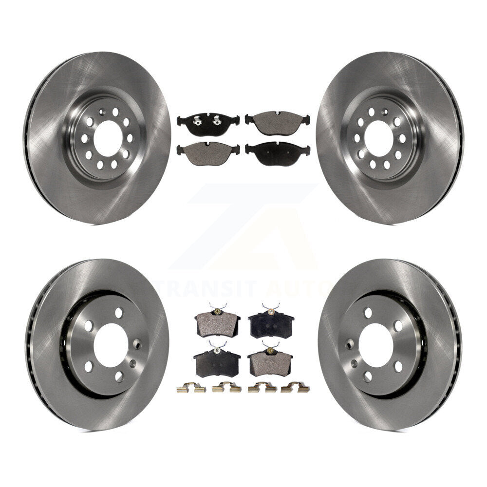 [Avant + Arrière] Kit de Disque et plaquette (céramique) de frein pour 2006 Audi TT Quattro 3.2L avec 256mm Diameter Rotor K8T-103875