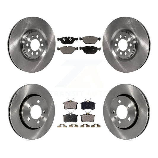 [Avant + Arrière] Kit de Disque et plaquette (céramique) de frein pour 2006 Audi TT Quattro 3.2L avec 256mm Diameter Rotor K8T-103875