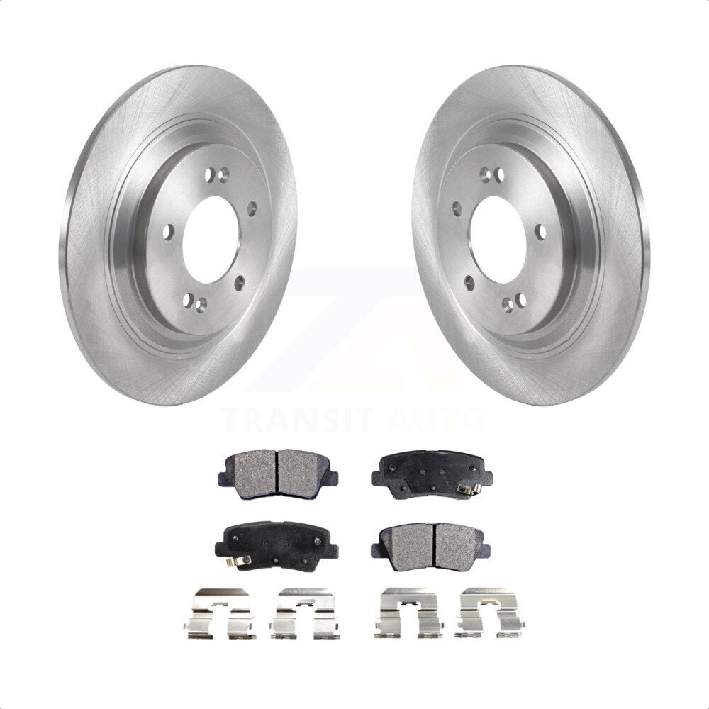[Arrière] Kit de Disque et plaquette (céramique) de frein pour 2017 Kia Cadenza Limited Technology avec Electric Parking K8T-103900 par Transit Auto