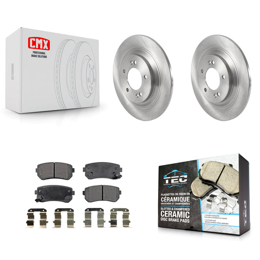 [Arrière] Kit de Disque et plaquette (céramique) de frein pour 2017 Kia Cadenza Limited Technology avec Manual Parking K8T-103901