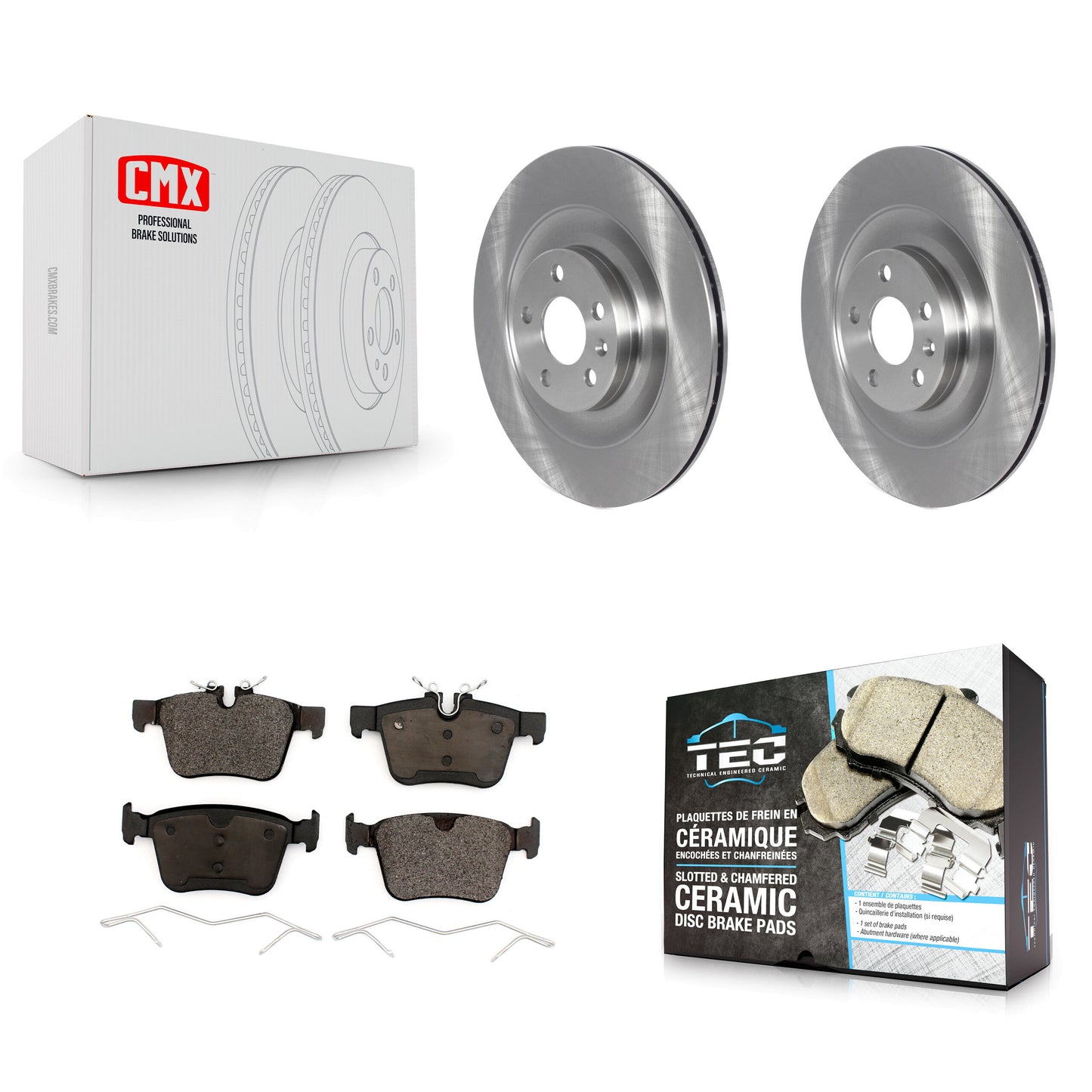 [Arrière] Kit de Disque et plaquette (céramique) de frein pour 2016-2019 Volvo XC90 avec 340mm Diameter Rotor K8T-103925
