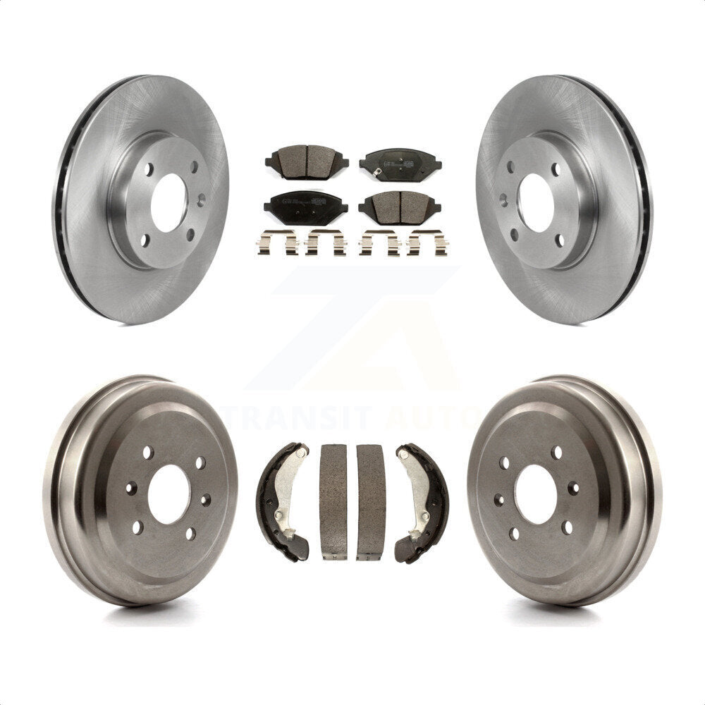 [Avant + Arrière] Kit de Disque et plaquette (céramique) de frein pour 2016-2021 Chevrolet Spark K8T-103933 par Transit Auto