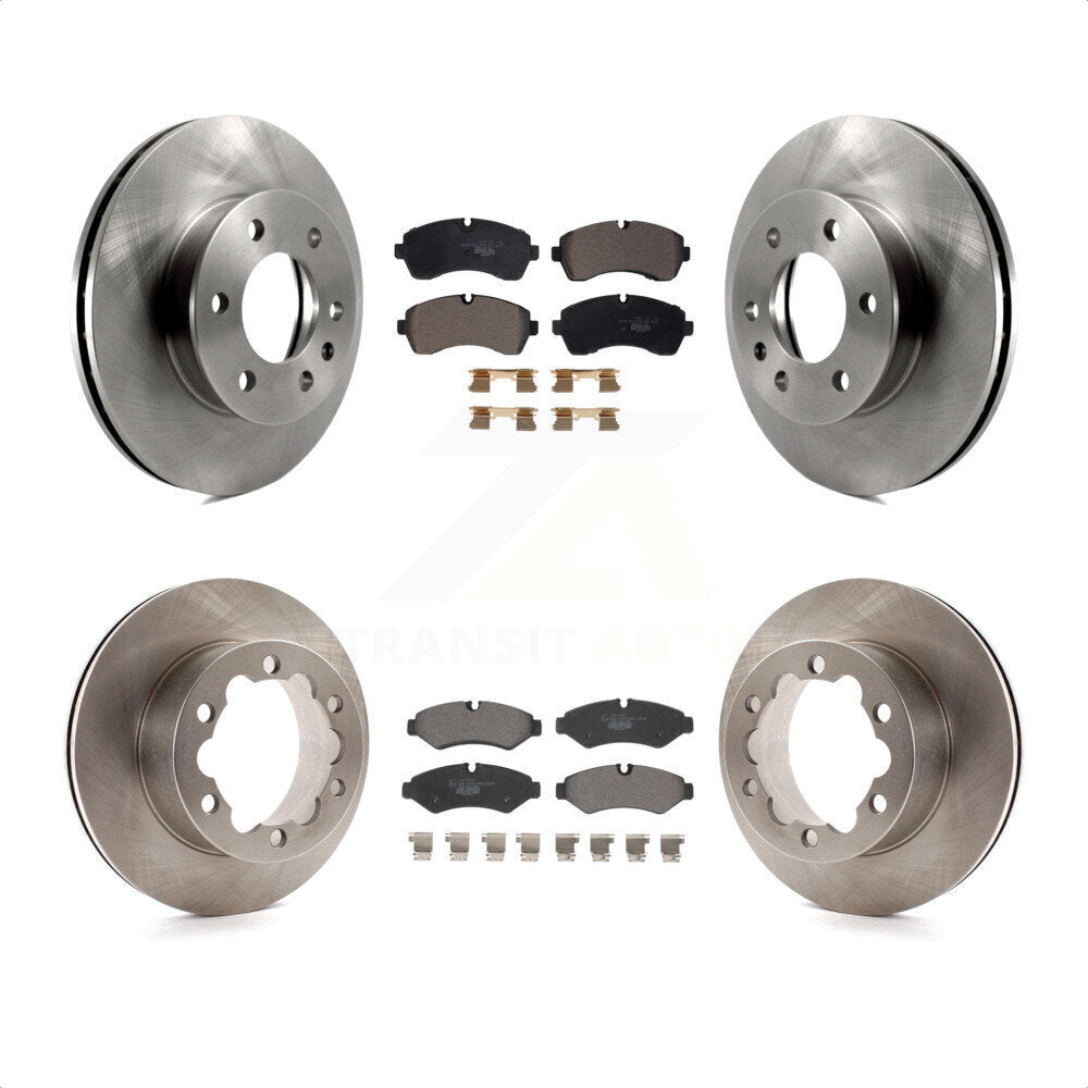 [Avant + Arrière] Kit de Disque et plaquette (céramique) de frein pour Mercedes-Benz Sprinter 3500 Freightliner 2500 3500XD K8T-103997 par Transit Auto