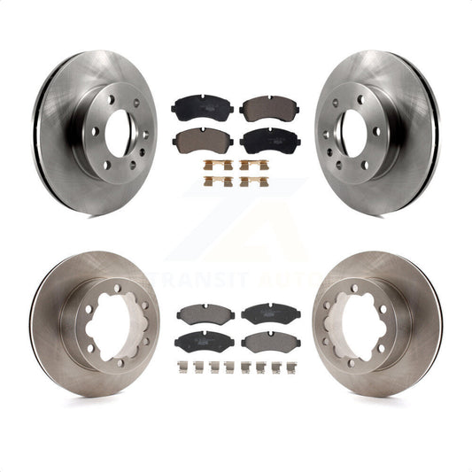 [Avant + Arrière] Kit de Disque et plaquette (céramique) de frein pour Mercedes-Benz Sprinter 3500 Freightliner 2500 3500XD K8T-103997 par Transit Auto