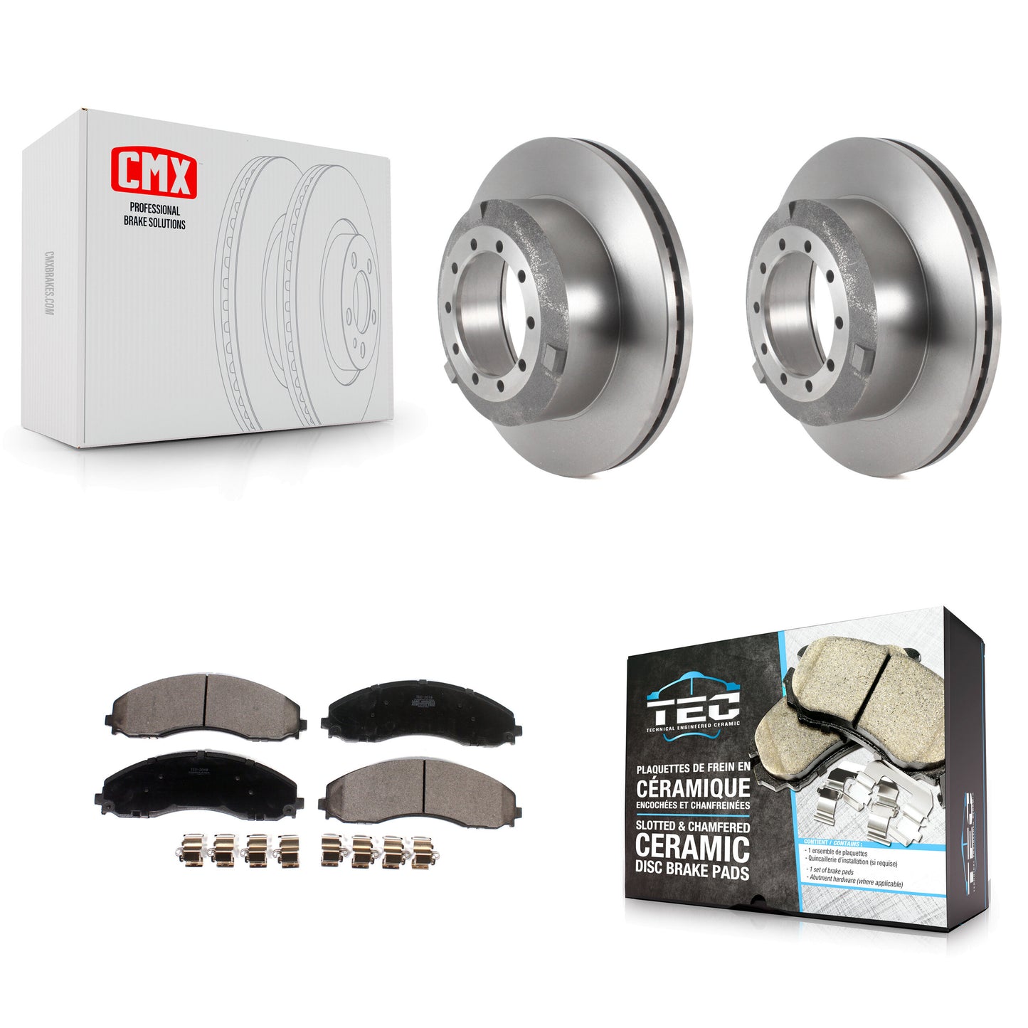 [Arrière] Kit de Disque et plaquette (céramique) de frein pour Ford F-450 Super Duty F-550 F-600 K8T-104079
