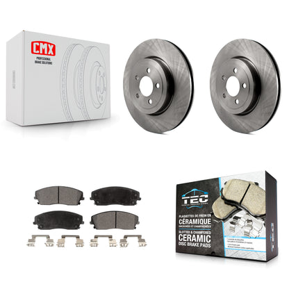[Avant] Kit de Disque et plaquette (céramique) de frein pour 2015-2018 Dodge Charger RWD avec 3.6L avec 345mm Diameter Rotor K8T-104086