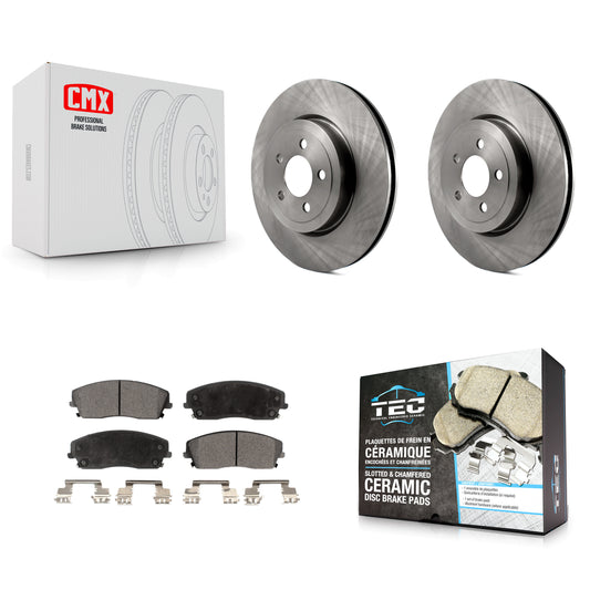 [Avant] Kit de Disque et plaquette (céramique) de frein pour 2015-2018 Dodge Charger RWD avec 3.6L avec 345mm Diameter Rotor K8T-104086