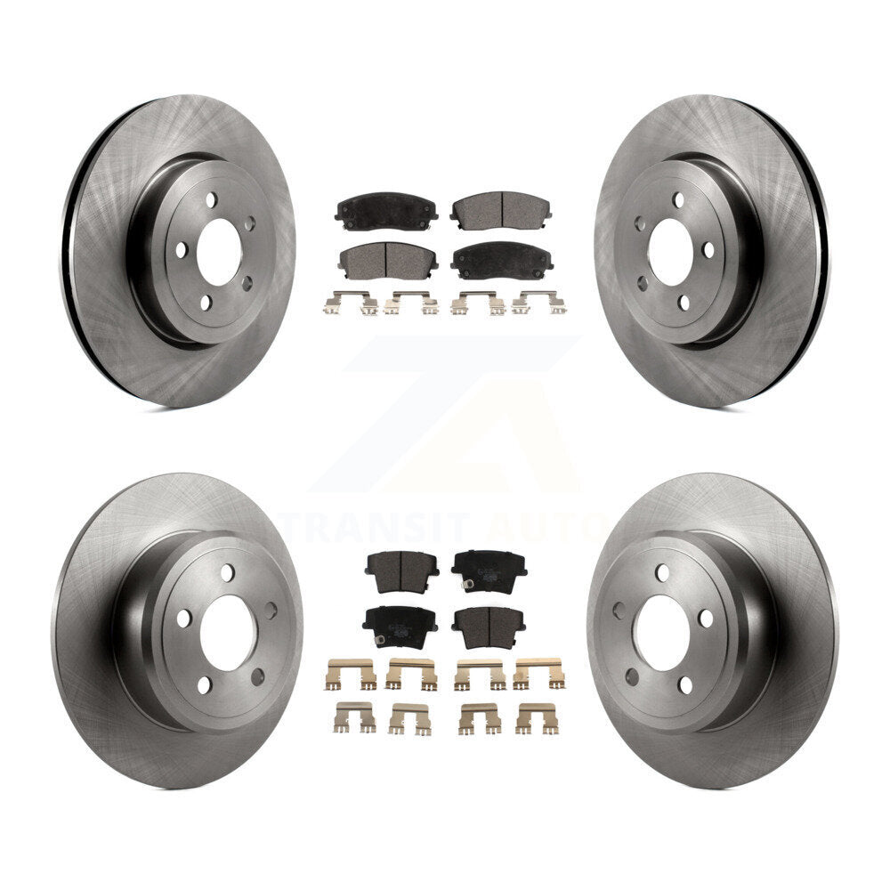 [Avant + Arrière] Kit de Disque et plaquette (céramique) de frein pour 2015-2018 Dodge Charger RWD avec 3.6L avec 345mm Diameter Rotor K8T-104089