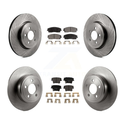 [Avant + Arrière] Kit de Disque et plaquette (céramique) de frein pour 2015-2018 Dodge Charger RWD avec 3.6L avec 345mm Diameter Rotor K8T-104089