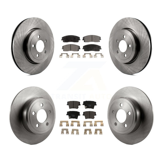 [Avant + Arrière] Kit de Disque et plaquette (céramique) de frein pour 2015-2018 Dodge Charger RWD avec 3.6L avec 345mm Diameter Rotor K8T-104089