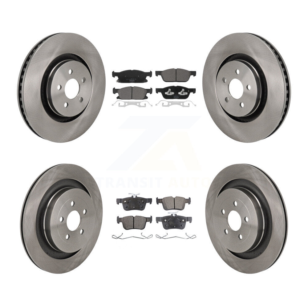[Avant et Arrière] Disque et plaquette de frein pour 2019 Ford Edge With Red Painted Calipers K8T-104619