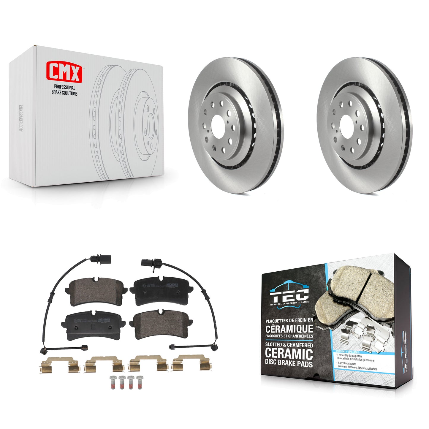 [Arrière] Disque et plaquette de frein pour Audi S6 S7 S8 With Composite Brakes K8T-104750