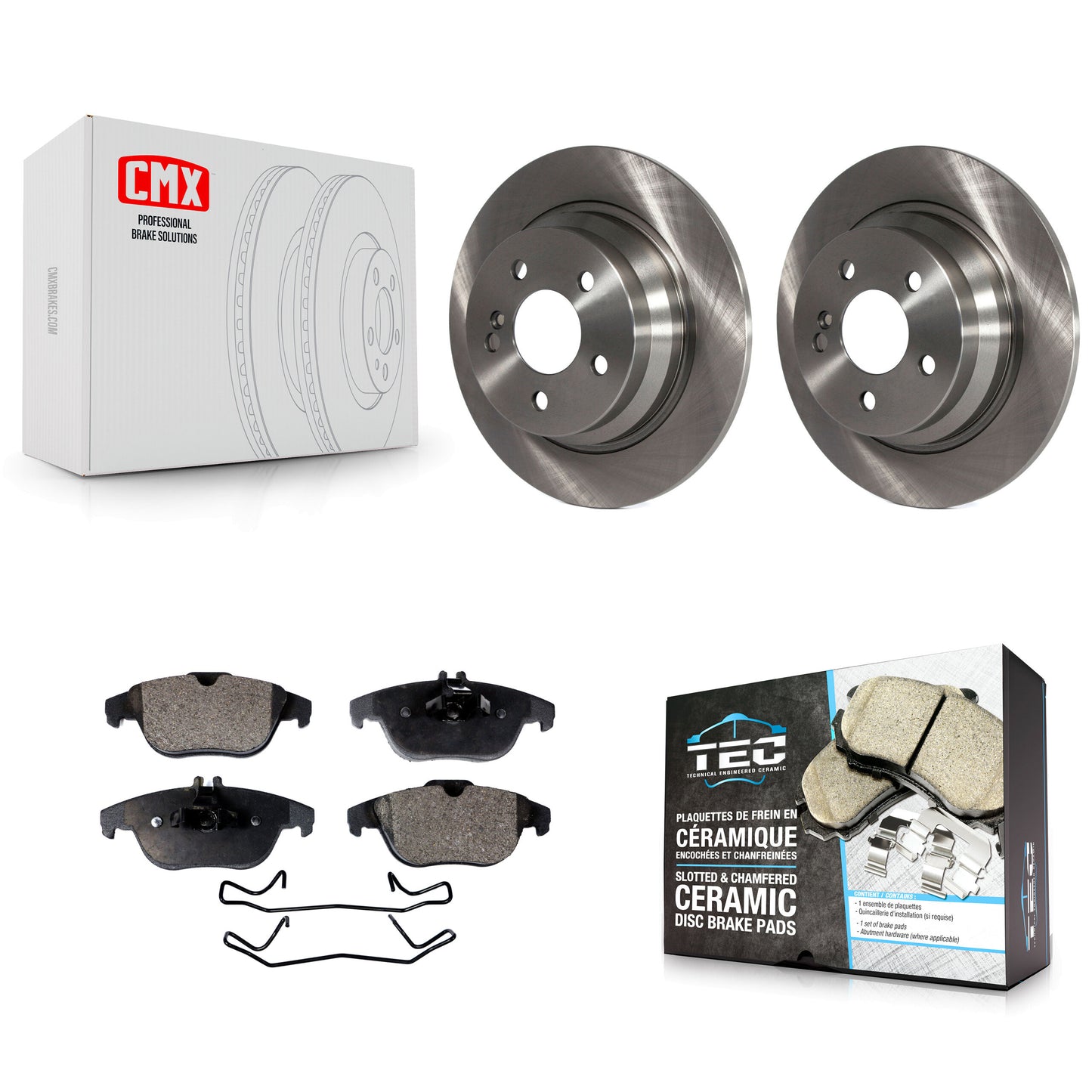 [Arrière] Disque et plaquette de frein pour 2010 Mercedes-Benz E350 Coupe With Solid Rotor K8T-105775