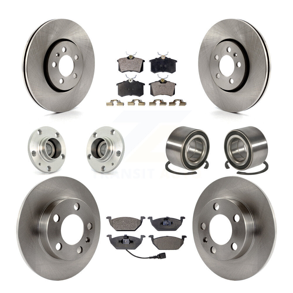 [Avant + Arrière] Kit de Roulement de roue pour 2000-2001 Volkswagen Golf 2.0L avec 288mm Diameter Rotor KBB-106128